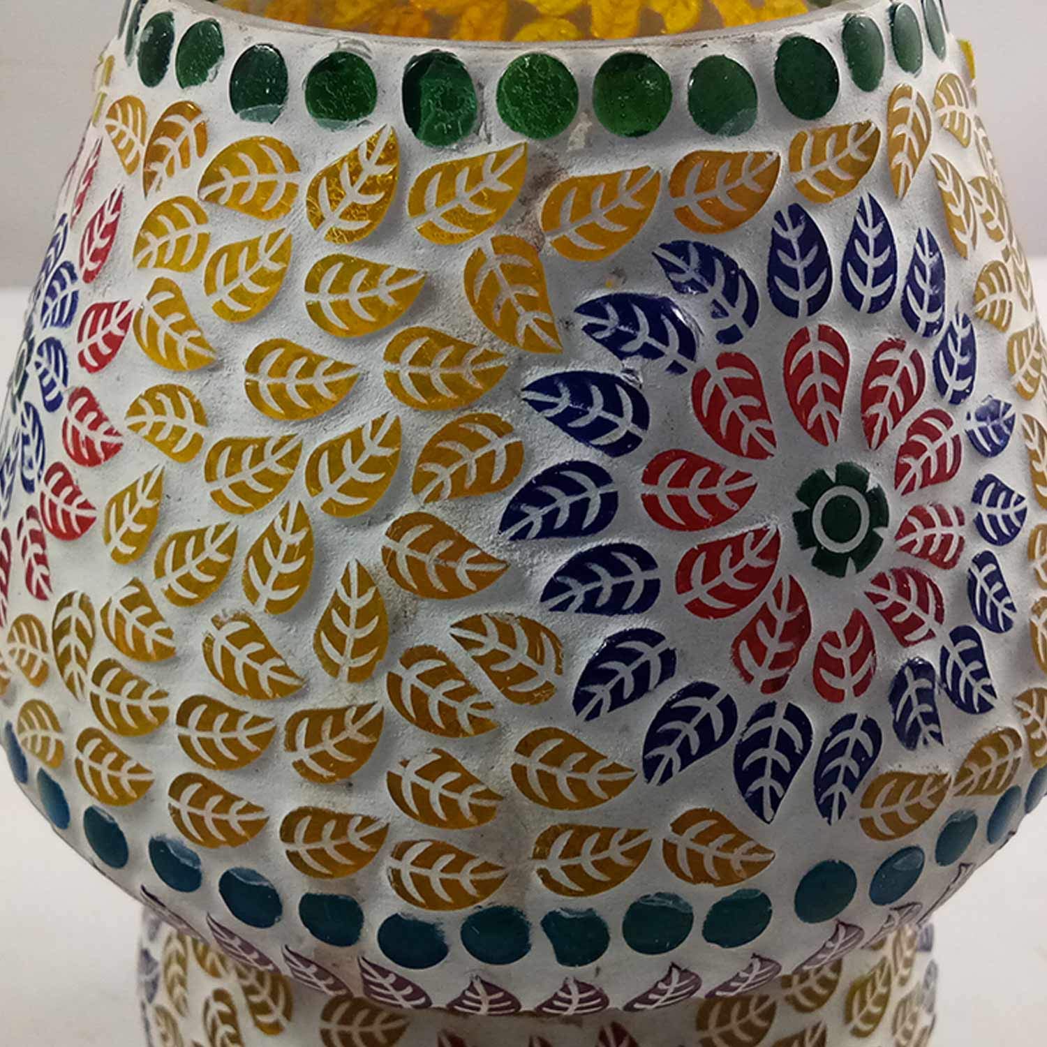 Handmade Mosaic Table Lamp - Award-Winning Indian Artisan Crafted, Electric Desk Lamp for Home & Office Decor | Perfect Gift for Housewarming, Birthday & Wedding
