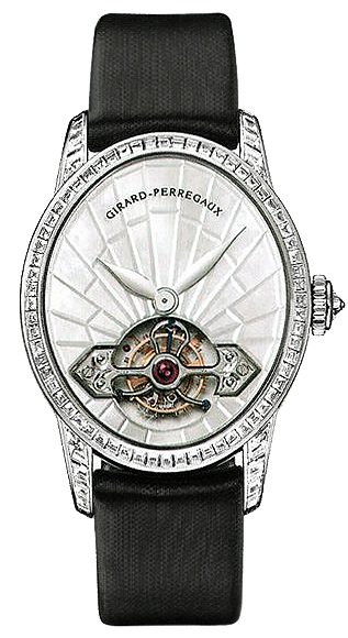 Luxury Girard Perregaux Cat's Eye Tourbillon 18K White Gold Diamond Women's Watch - Elegant Timepiece for Special Occasions & Formal Events