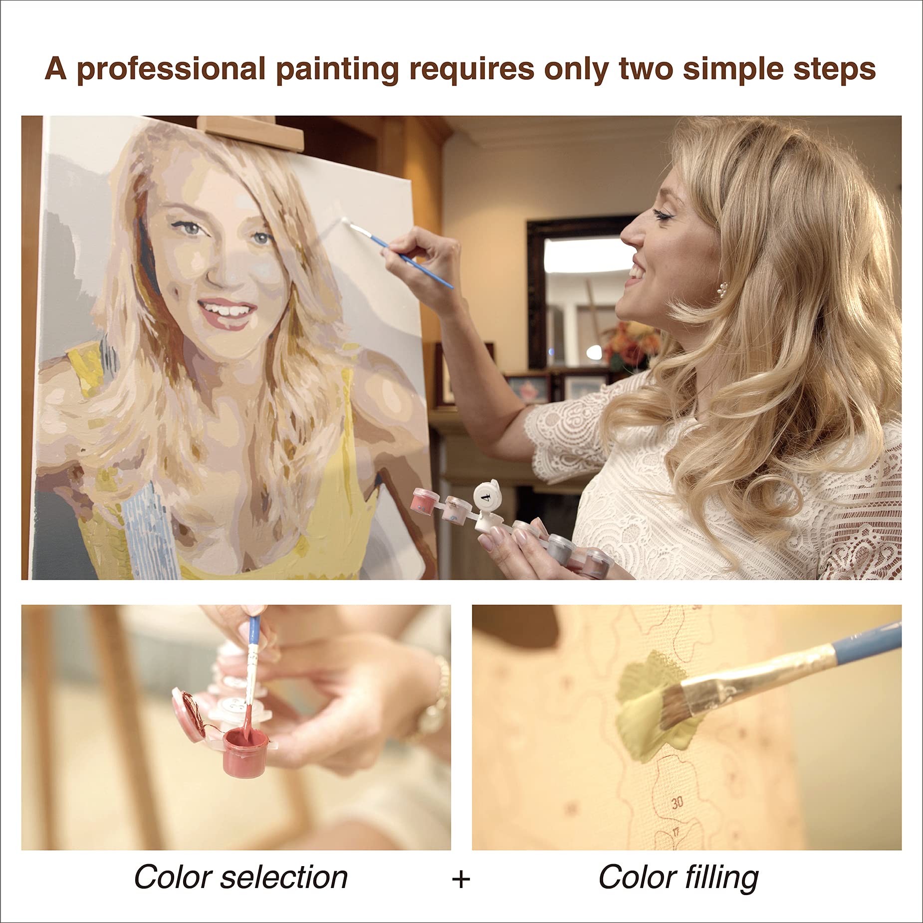 Custom Personalized Paint by Numbers Kit for Adults - DIY Acrylic & Oil Painting on Framed Stretched Canvas (36x48 Inch) - Beginner Friendly Art Set - Perfect for Home Decor, Gifts & Relaxation Therapy