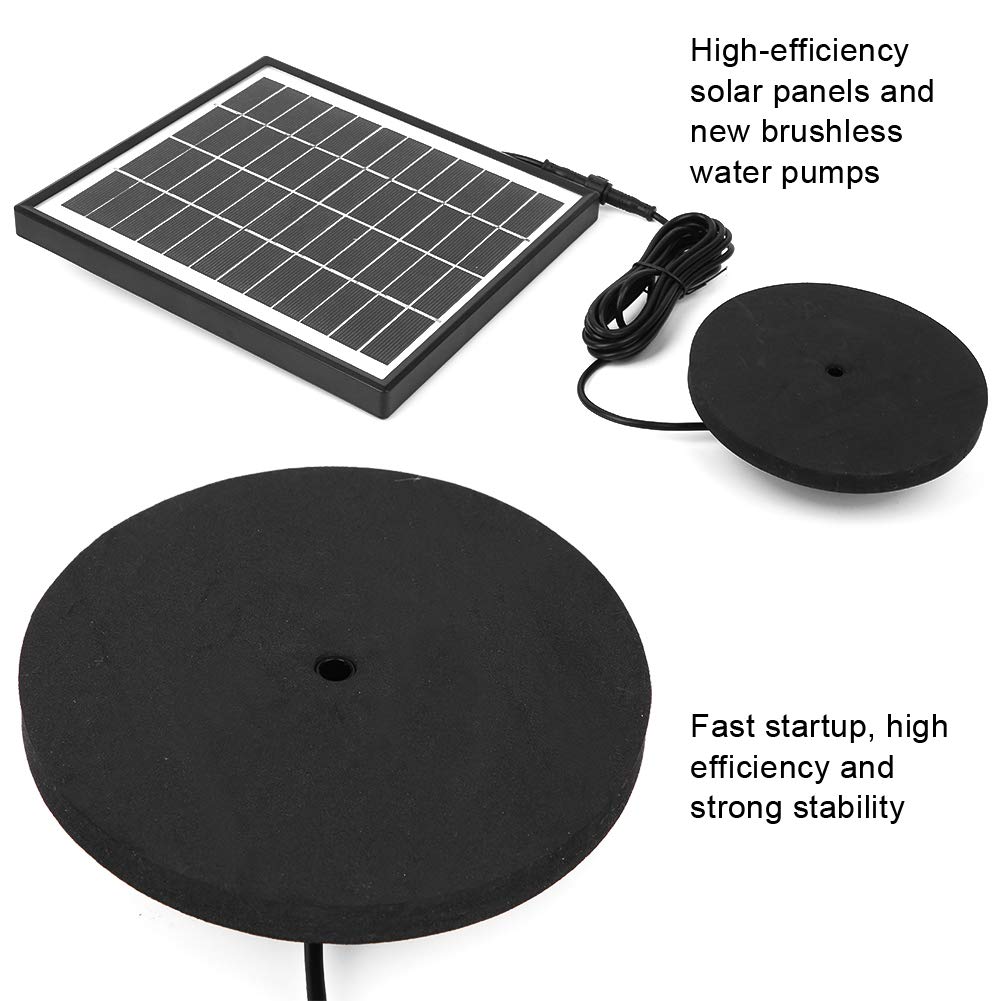 12V 5W Solar Powered Pond Fountain with Water Oxygen Pump - Eco-Friendly Solar Water Pump for Fish Tanks, Garden Ponds & Outdoor Decor