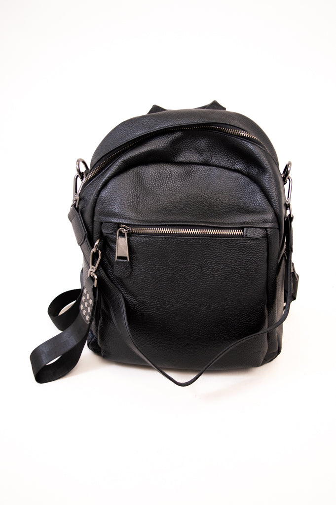 Premium Classic Leather Backpack 7929 - Stylish & Durable Black Backpack for Men & Women - Perfect for Work, Travel & School