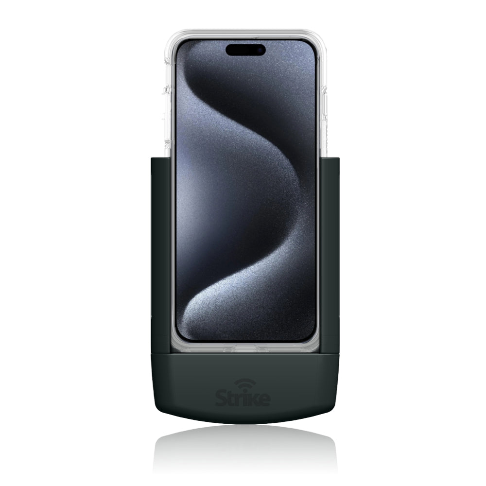 iPhone 15 Pro Car Mount Holder with Shockproof Case - Secure & Adjustable Phone Stand for Driving, Commuting & Road Trips