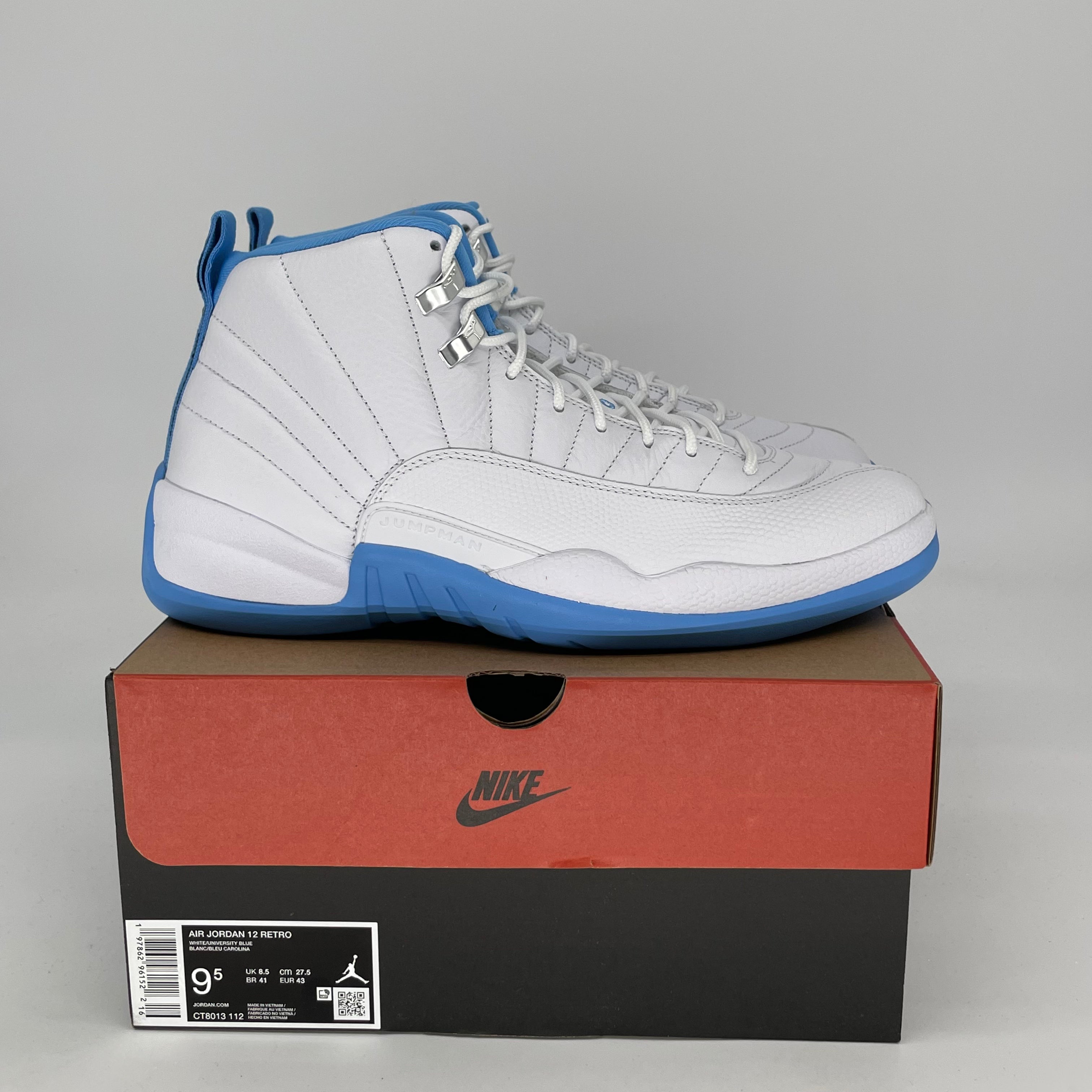 Original Air Jordan 12 Retro 'Melo' Basketball Shoes - Men's Size 9.5 / Women's 11 (CT8013-112) - Perfect for Court Performance & Streetwear Fashion