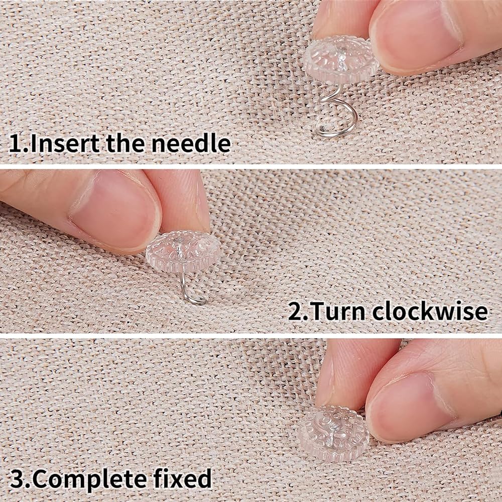 30PCS Twist Spiral Pins - Non-Slip Couch Sofa Bed Slipcover Clips, Cat Scratch Pad & Quilt Fixers - Secure Bed Sheets, Cushions & Furniture Covers - Perfect for Home, Office & Pet Use