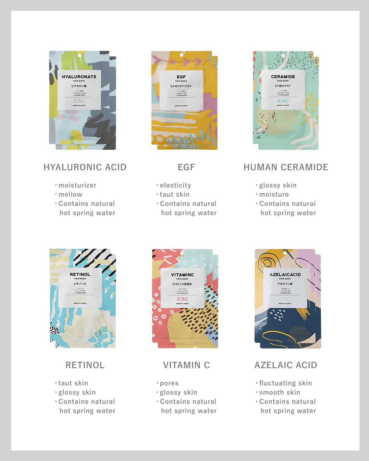 24-Piece Japanese Hydrating & Soothing Facial Sheet Mask Set with Key Ingredients - Perfect for Skincare Routine, Spa Day & Travel Essentials