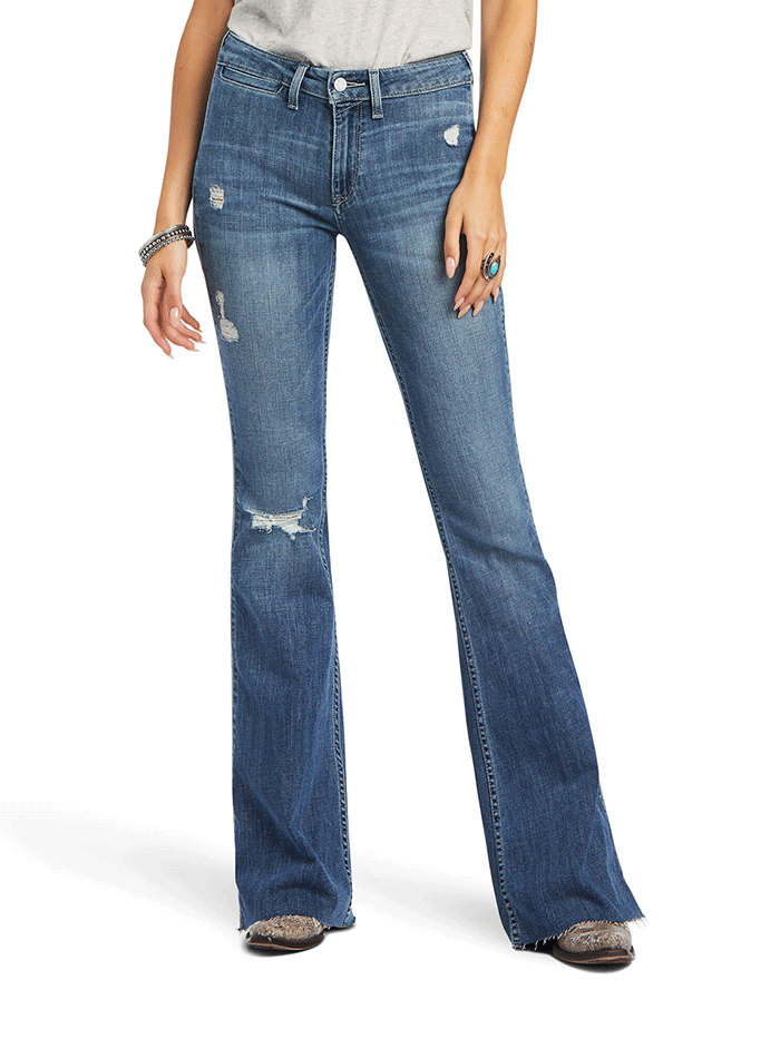 Ariat Women's REAL High Rise Piper Flare Jean - Bootcut Denim Pants for Cowgirl & Western Style | Perfect for Riding, Work & Casual Wear