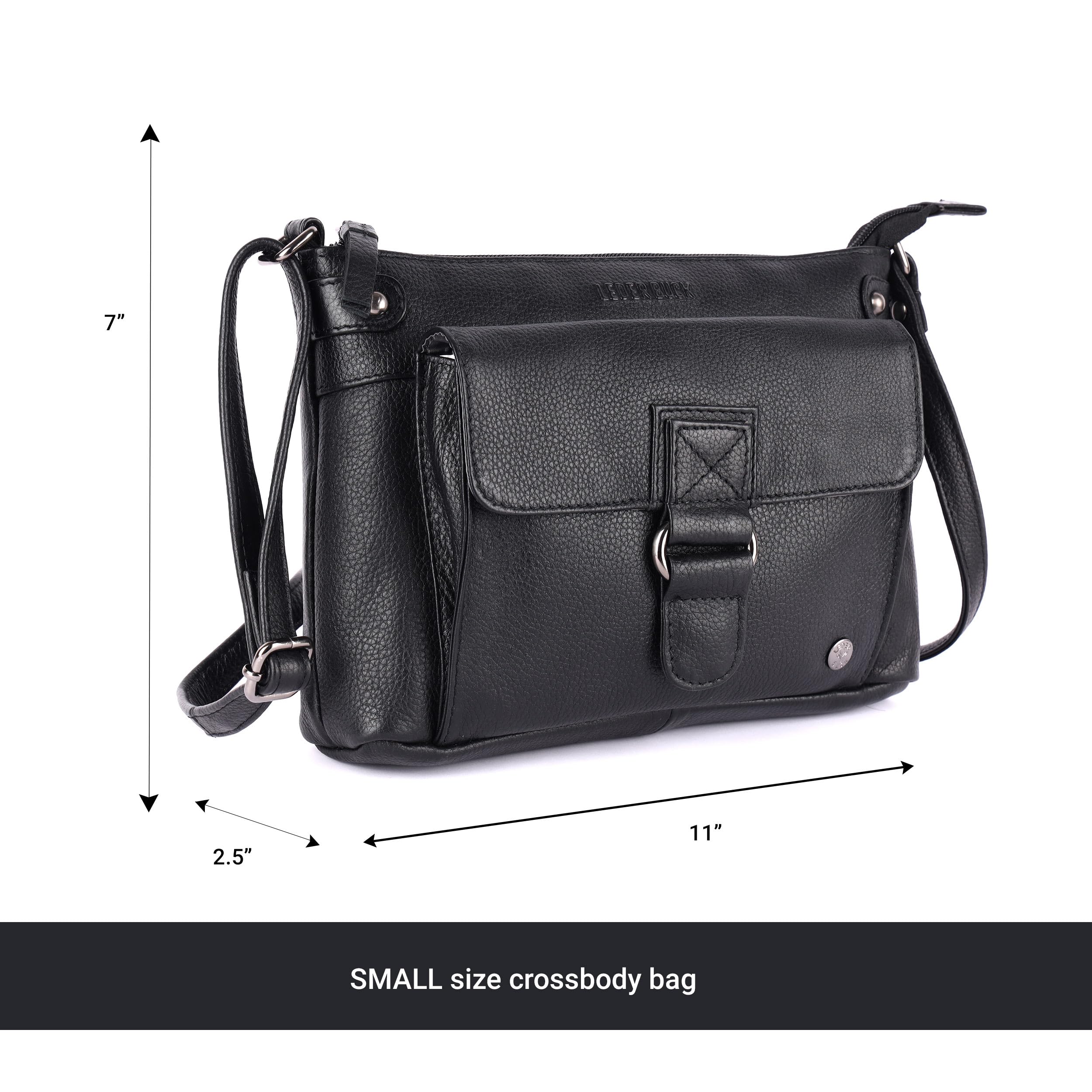 Lucy Small Soft Leather Crossbody Handbag for Women - Stylish Purse for Everyday Use, Travel & Date Night