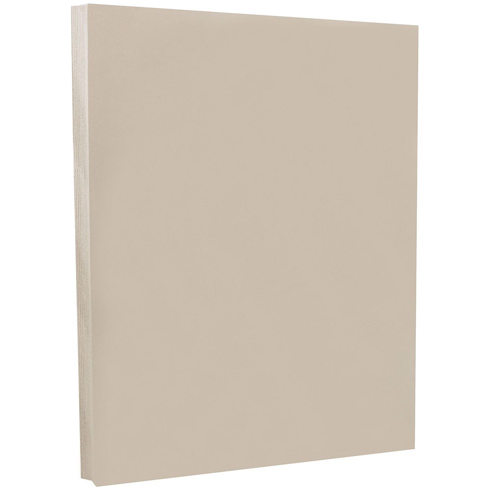 JAM PAPER Vellum Bristol 67lb Cardstock - 8.5 x 11 Coverstock Paper - 147 GSM - 250 Sheets/Ream - Premium Grey Cardstock for Scrapbooking, Invitations & Craft Projects