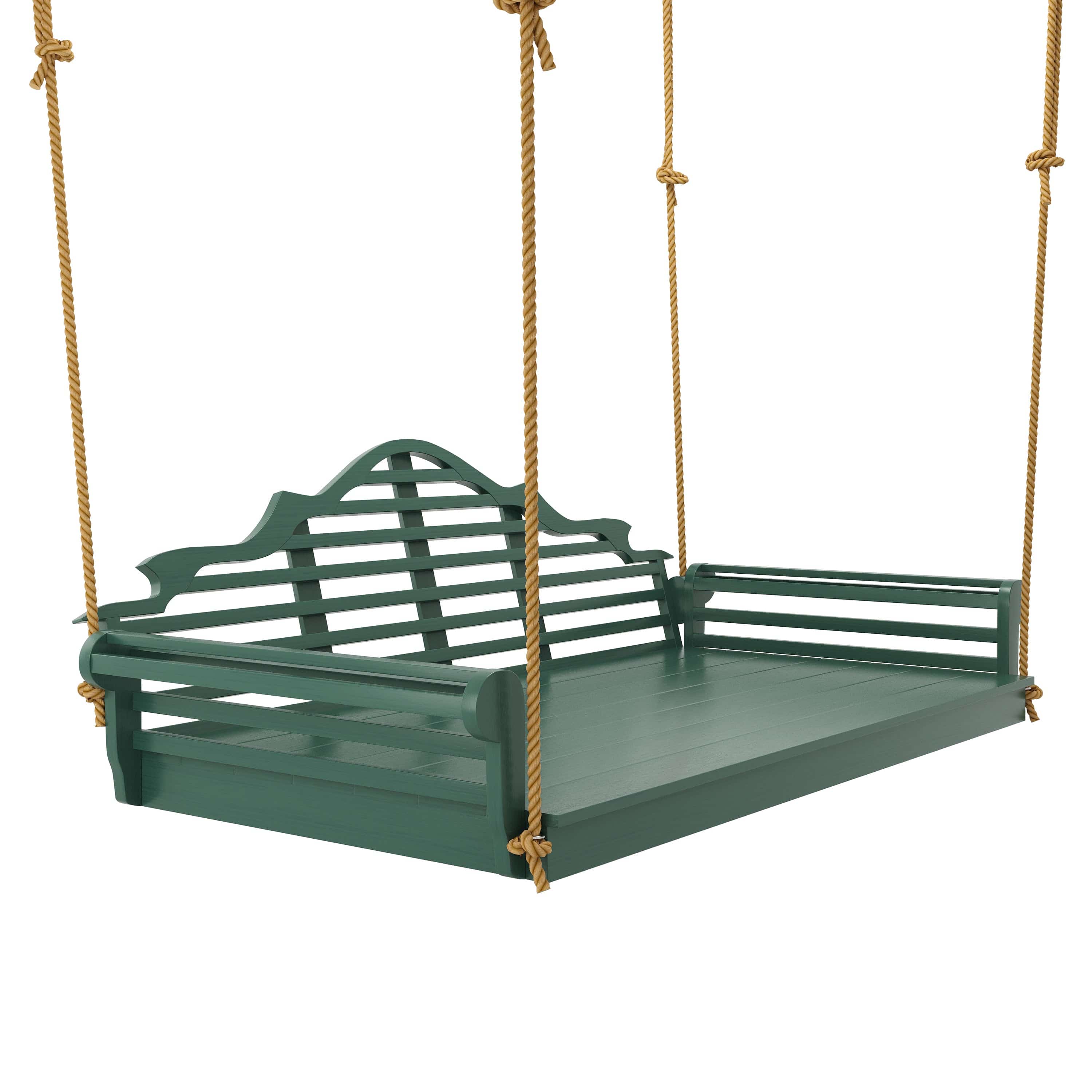 Keystone Amish Co. 6 Foot Milan Recycled Plastic Swing Bed - Outdoor Patio Furniture for Porch, Garden, and Backyard Relaxation