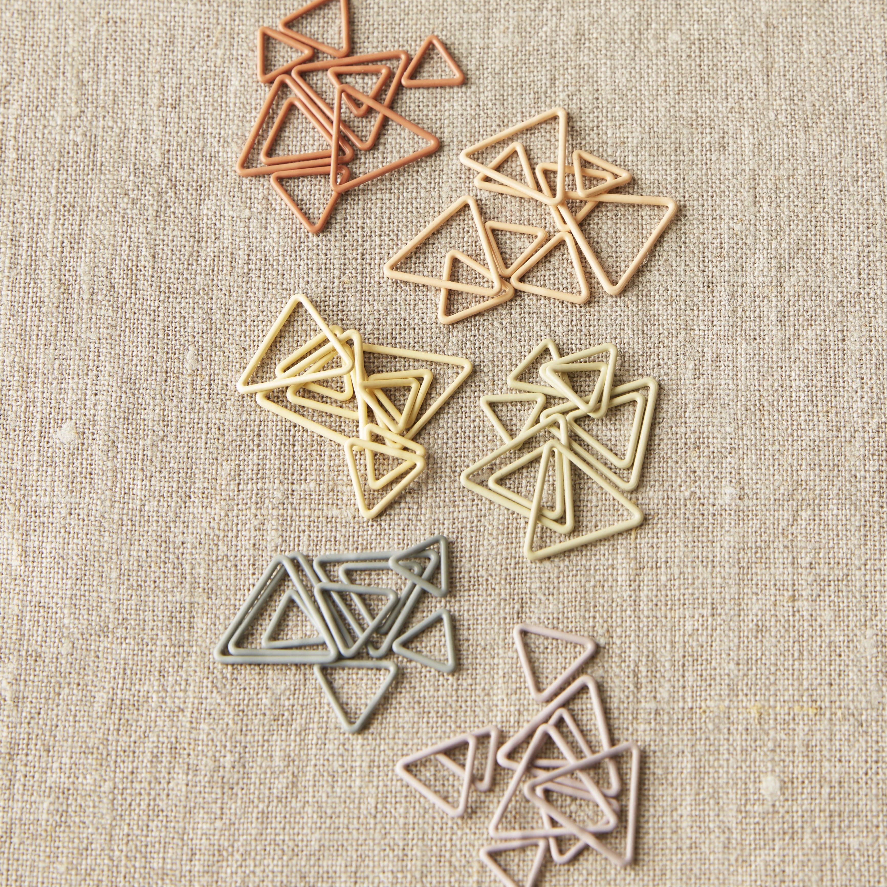 Stitch Markers for Knitting & Crocheting - Triangle Shape, Earth Tone - Perfect for DIY Crafts, Handmade Projects, and Yarn Work Accessories