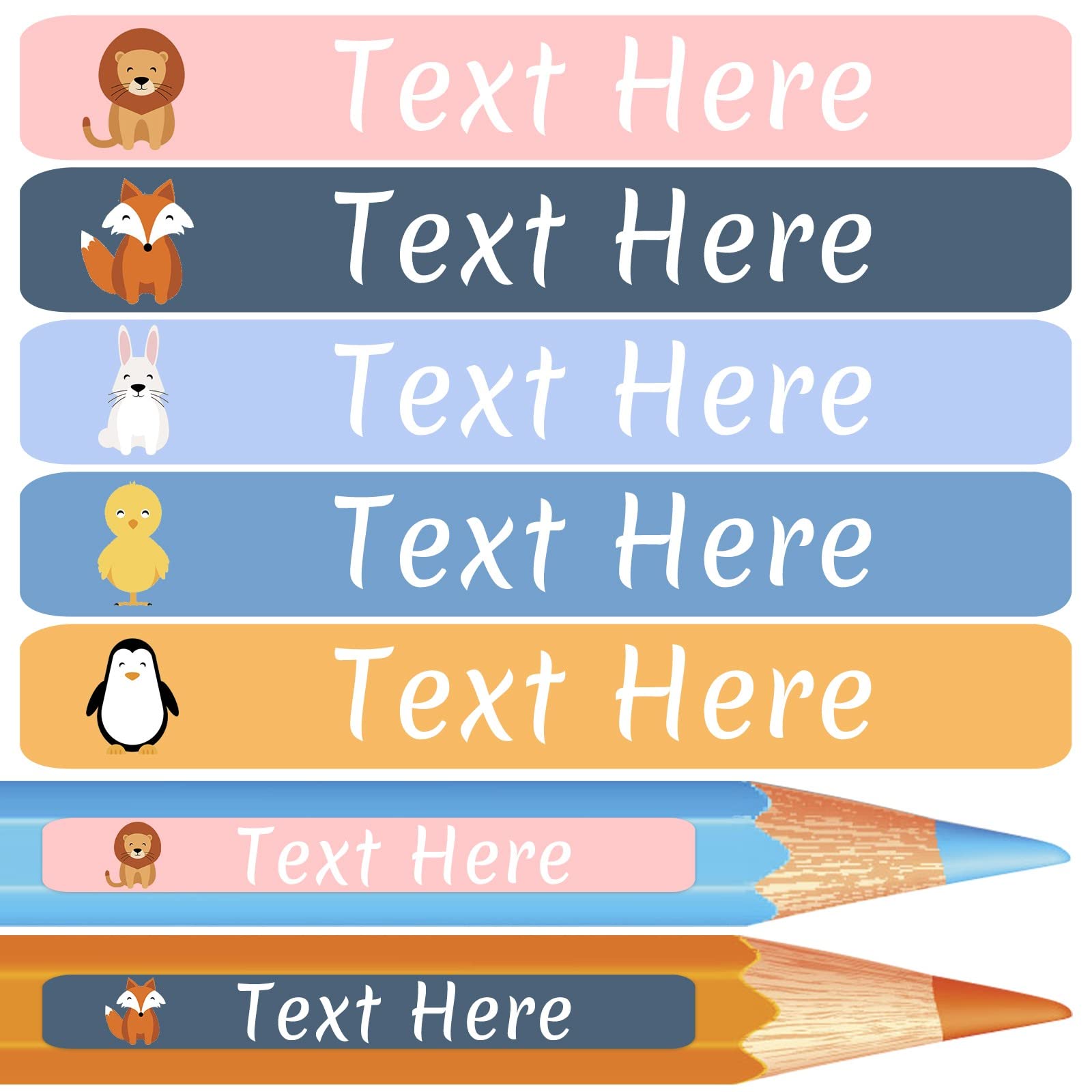 100PCS Custom Waterproof Name Labels for Kids - Personalized Stickers for School Supplies, Pens, Books, Bottles & Lunch Boxes (2.36