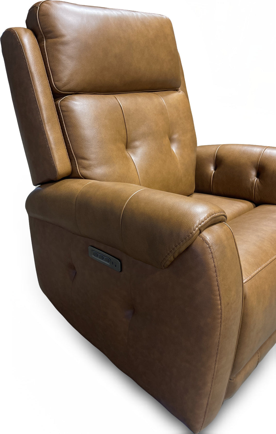 Premium Bergman Leather Power Swivel Glider Recliner Chair - Adjustable Comfort for Living Room, Nursery & Home Theater Relaxation