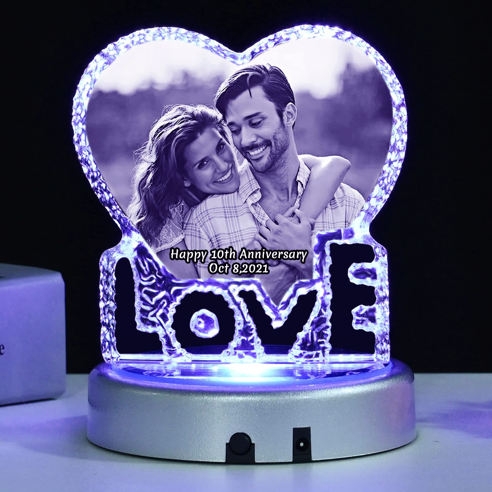 Personalized Anniversary & Wedding Gifts for Couples - Custom Engraved Romantic Presents for Wife, Husband, Mom & Dad - Perfect for Valentine's Day, Birthday & Special Occasions