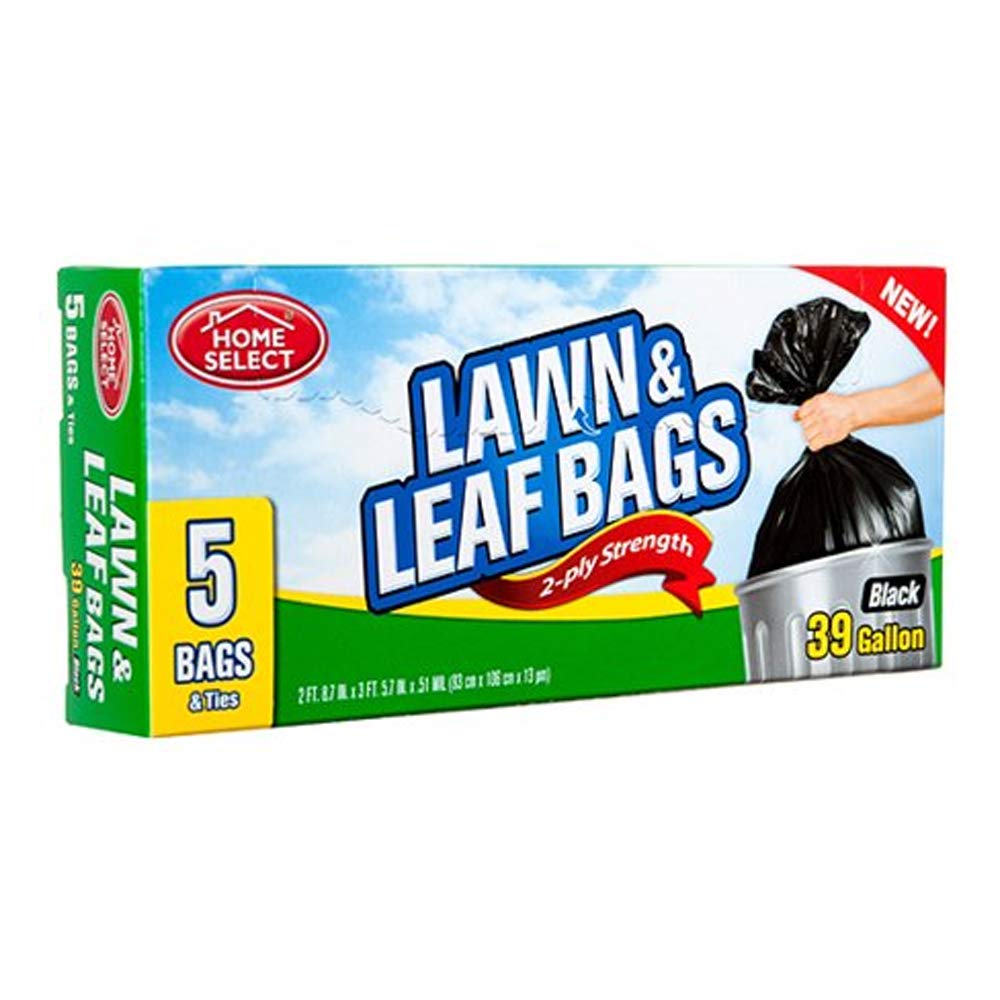 Home Select 39 Gallon Trash Bags - Heavy Duty Large Kitchen Garbage Bags for Home, Office & Outdoor Use | Leakproof & Durable Waste Disposal