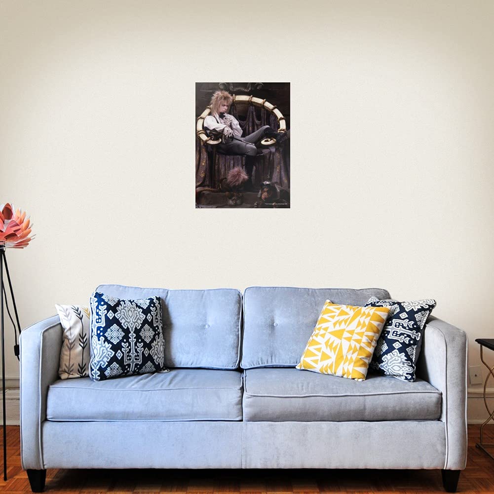 Goblin King Jareth from The Labyrinth Sitting on Throne - David Bowie Wall Art Poster Print - Home & Office Décor - Perfect for Movie Fans, Fantasy Room Decor, and Gift Giving