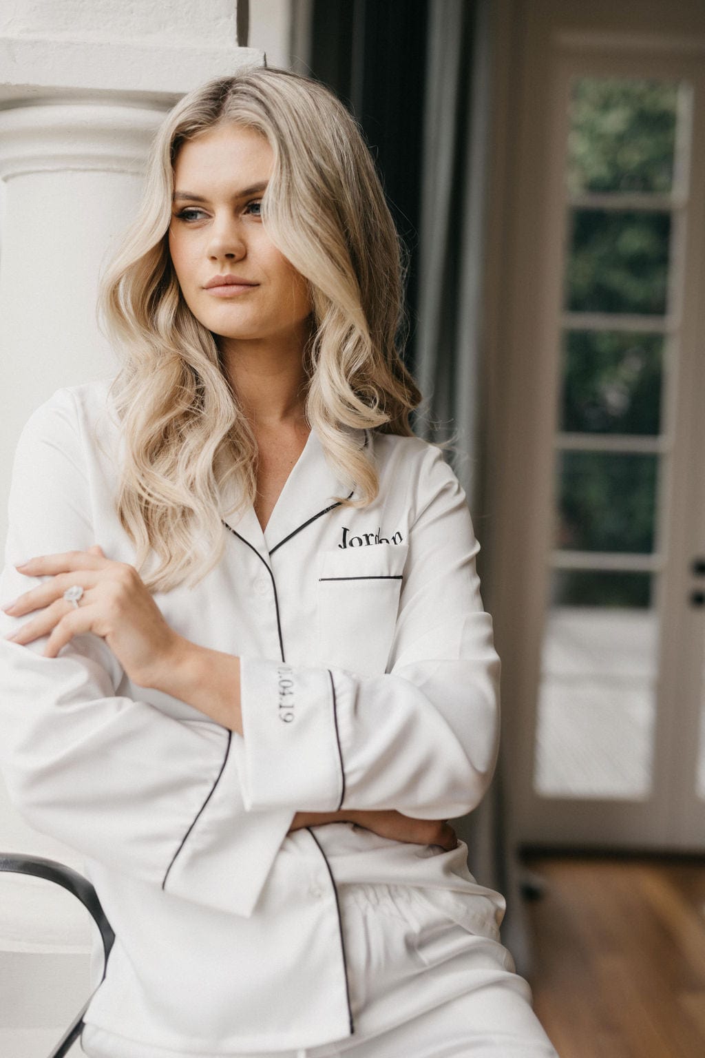 Luxury Rosa Satin Pajama Set for Women - Soft Sleepwear & Loungewear - Elegant Two-Piece PJS for Valentine's Day, Bridal Shower & Anniversary Gifts