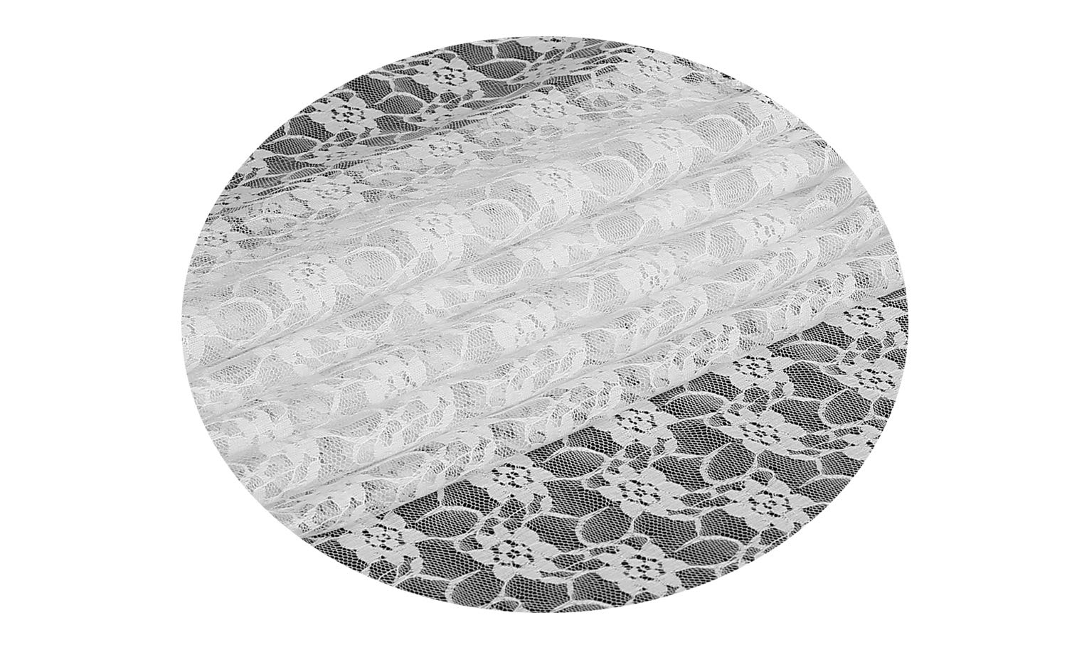 15 Pack Floral Lace Table Runners - 12x108 Inch White Linen Centerpiece Cloth for Wedding, Thanksgiving, Christmas Party Decor - Elegant Dining Table Decorations for Home, Advent & Holiday Celebrations