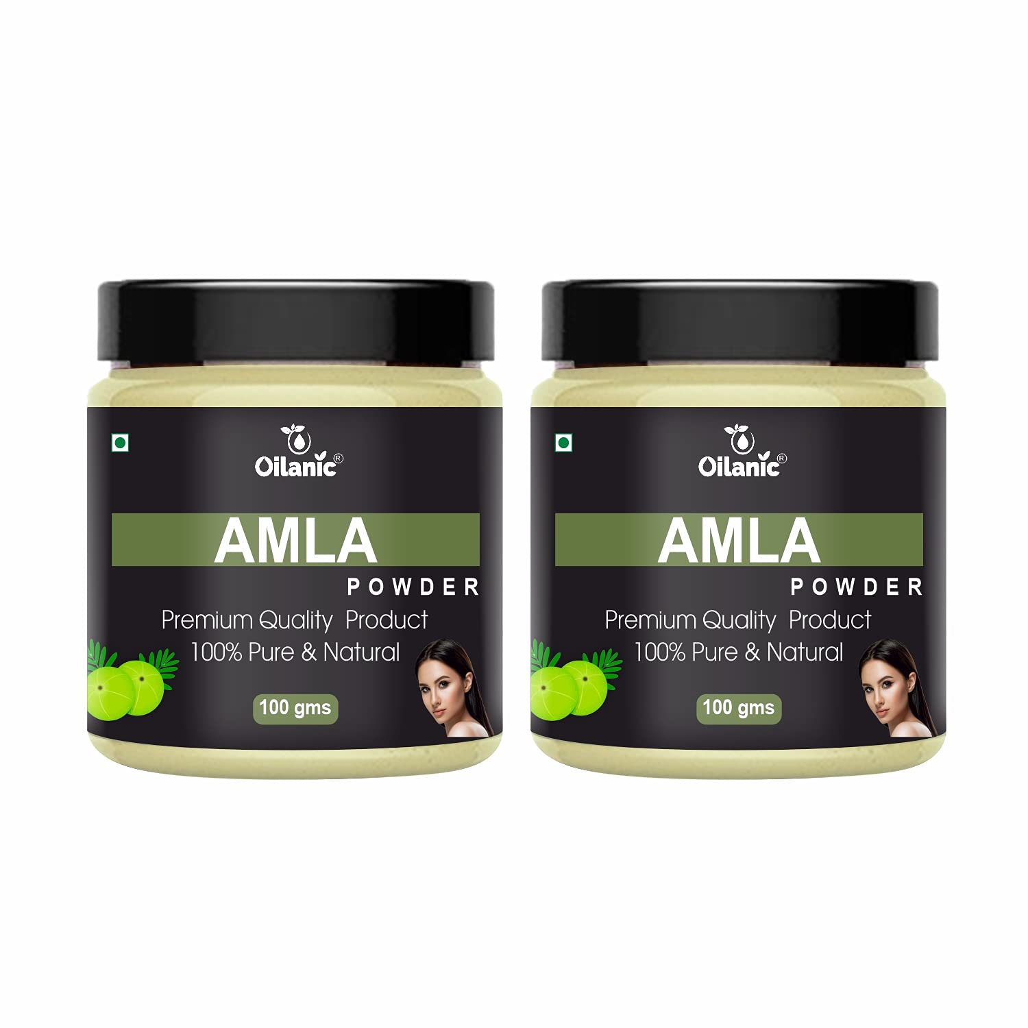 Oilanic 100% Pure Natural Amla Powder for Skin & Hair Care - 2 Pack (200g Each) | Hair Growth, Skin Glow, Ayurvedic Treatment | Perfect for Smoothies, Face Masks & Hair Treatments