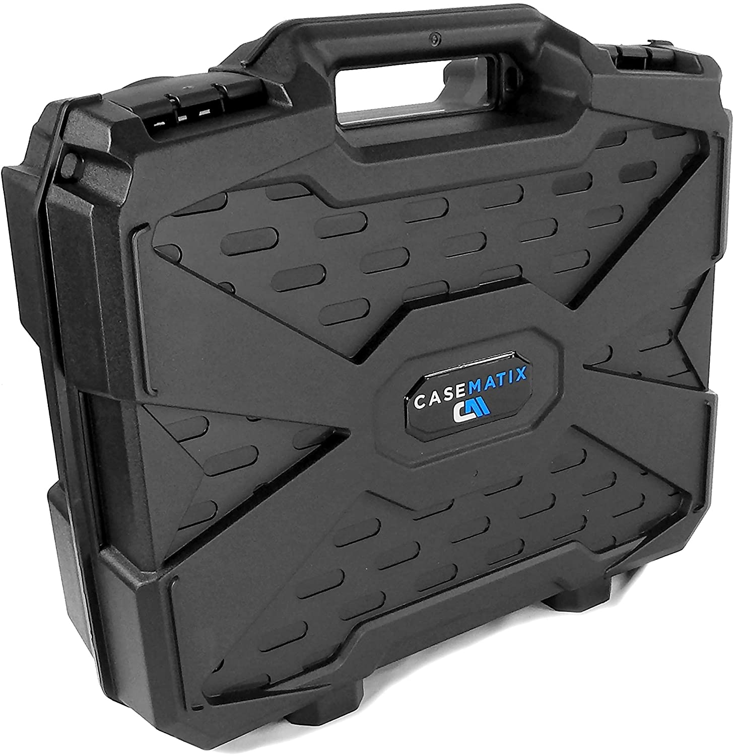 CASEMATIX Wireless Microphone System Hard Case - Fits 12 Sennheiser, Shure, Nady, AKG & VocoPro Handheld Transmitter Mics (Case Only) - Perfect for Studio, Live Performances & Travel Protection