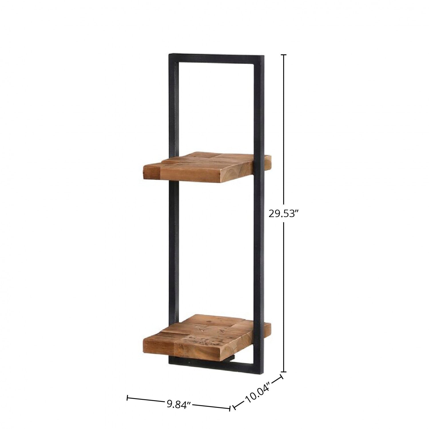 Bayan Metal Frame Wall Box IV Teak - Rustic Home Decor for Living Room, Bedroom & Office - Perfect for Storage and Display