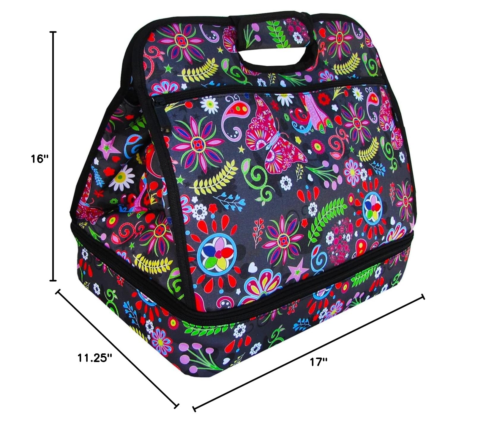 Stylish Pop Floral Tuna Maria Tote Bag - 17 Inch Large Handbag for Women, Perfect for Work, Travel & Beach Day Essentials