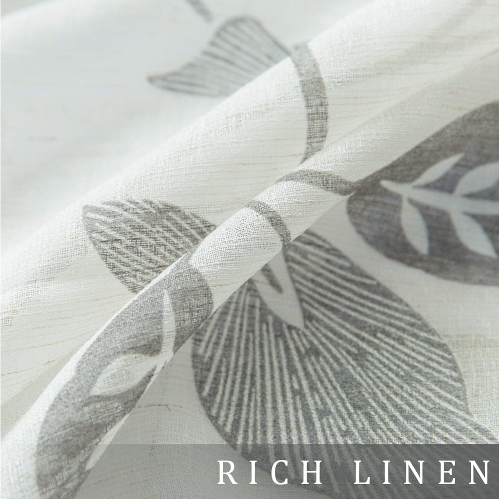 MRTREES Sheer Printed Valance Curtains 54