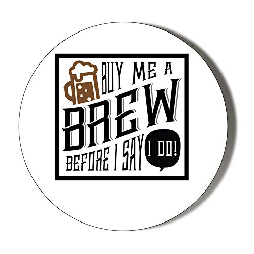 58mm Handheld Wedding Mirror - 'Buy Me a Brew Before I Say I Do' Bridal Party Gift for Bachelorette, Wedding & Bridal Shower Accessories