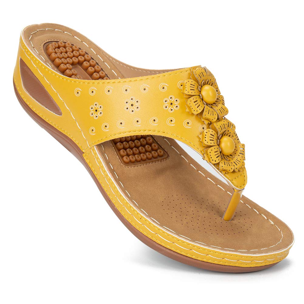 Ecetana Women's Comfortable Summer Flip Flops - Casual Wedge Sandals for Beach, Pool & Everyday Wear | Breathable & Lightweight