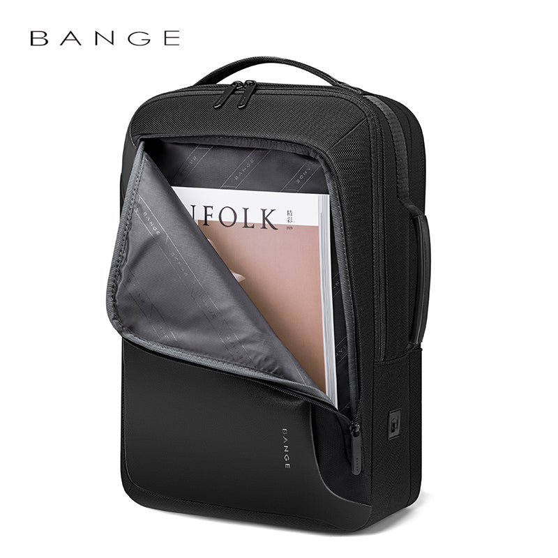 BANGE Waterproof Business Backpack - Anti-Theft Laptop Backpack for Men & Women, 17 Inch Laptop Compartment, Travel & Office Use, Durable Water-Resistant Work Backpack for Commuting, School, and Business Trips
