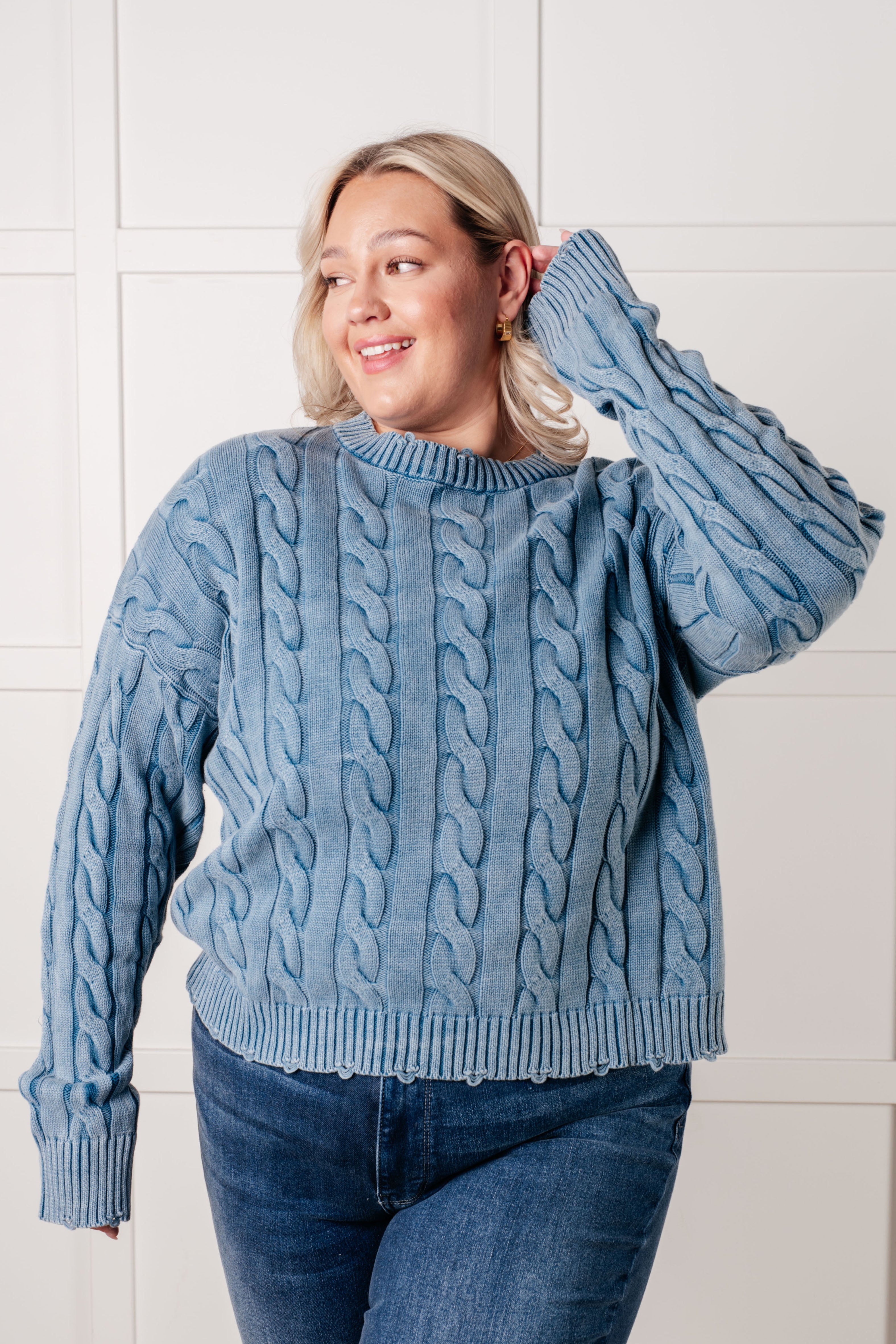 Cozy Cable Knit Sweater for Women - Soft Winter Pullover for Casual & Office Wear