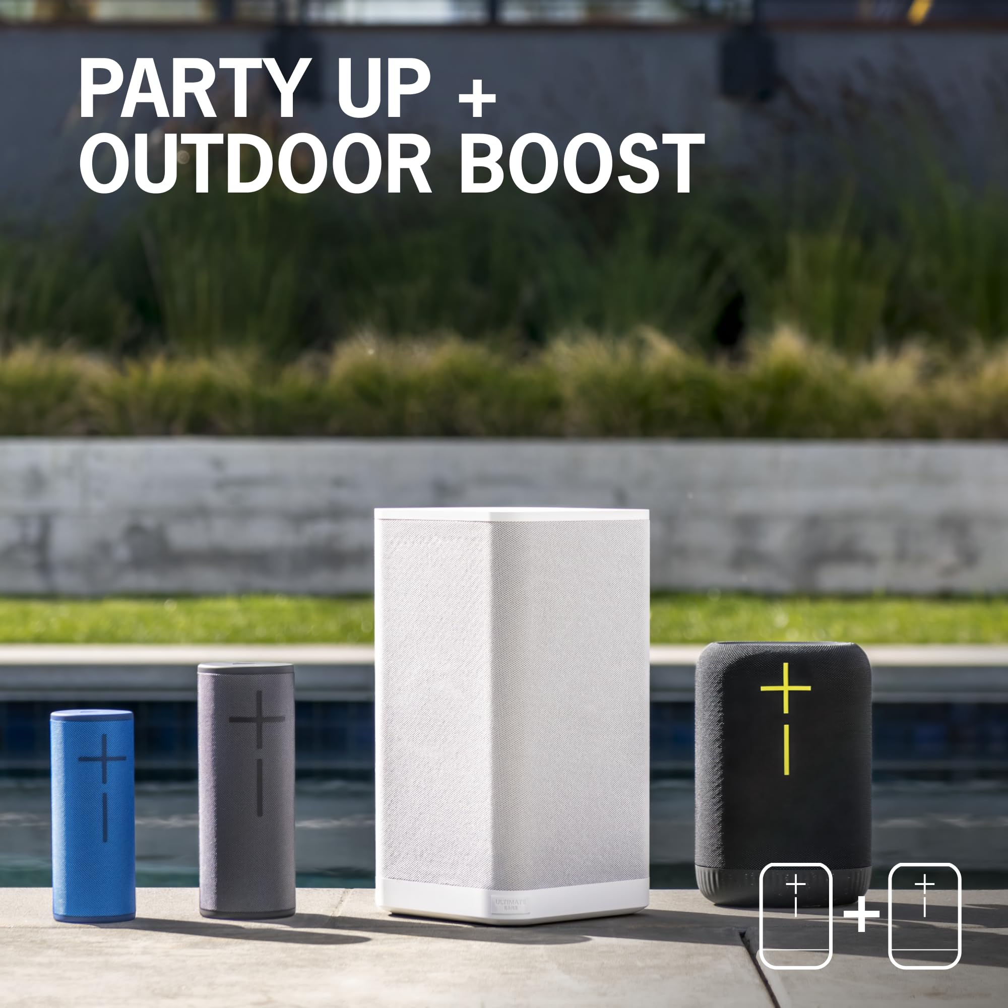 Ultimate Ears EPICBOOM Portable Bluetooth Speaker - Wireless 360° Sound with Big Bass, Adaptive EQ, IP67 Waterproof & Floatable - 17H Battery, 180ft Range, USB-C Charging (Charcoal Black) - Perfect for Pool Parties, Beach Outings & Outdoor Adventures
