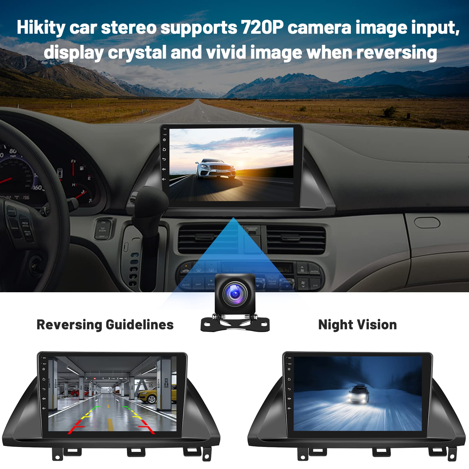 Honda Odyssey 2005-2010 Car Stereo with Wireless Apple CarPlay & Android Auto - 10.1 Inch Touchscreen Bluetooth Radio, 1+32GB Memory, GPS Navigation, FM RDS, HiFi Sound & Backup Camera - Perfect for Road Trips & Daily Commuting