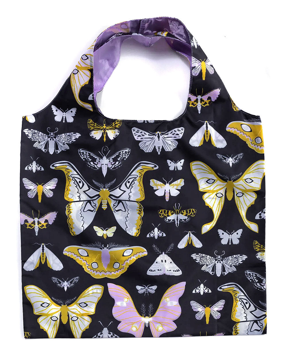 Eco-Friendly Moths Art Reusable Tote Bag - Stylish Shopping & Grocery Tote for Women, Beach & Farmers Market Use