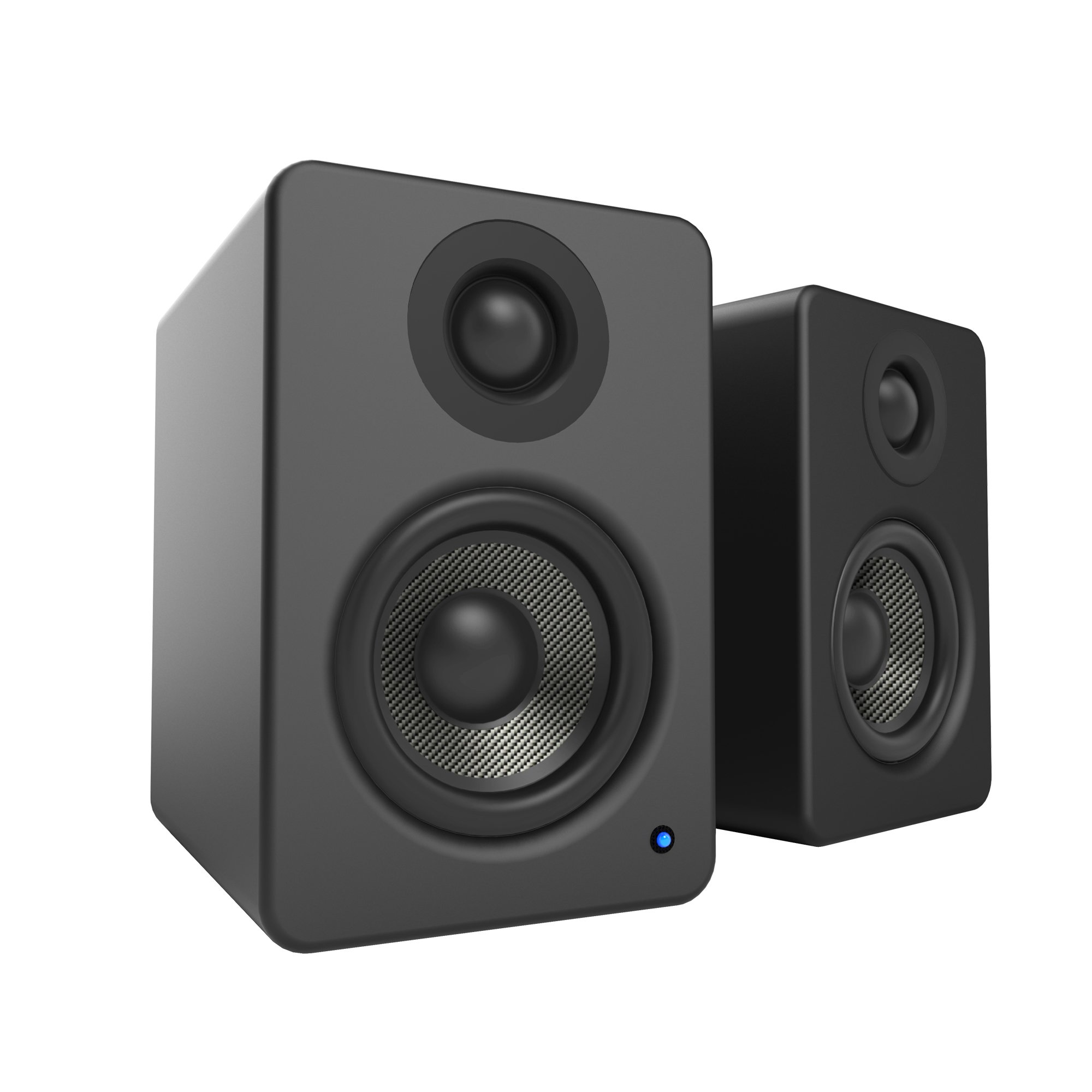 Kanto YU2MB 3-Inch Desktop Computer Speakers with Silk Dome Tweeter & USB DAC - 100W Class D Amplifier, Subwoofer Output - Perfect for Gaming, Home Office & PC Audio (Matte Black, Pair)