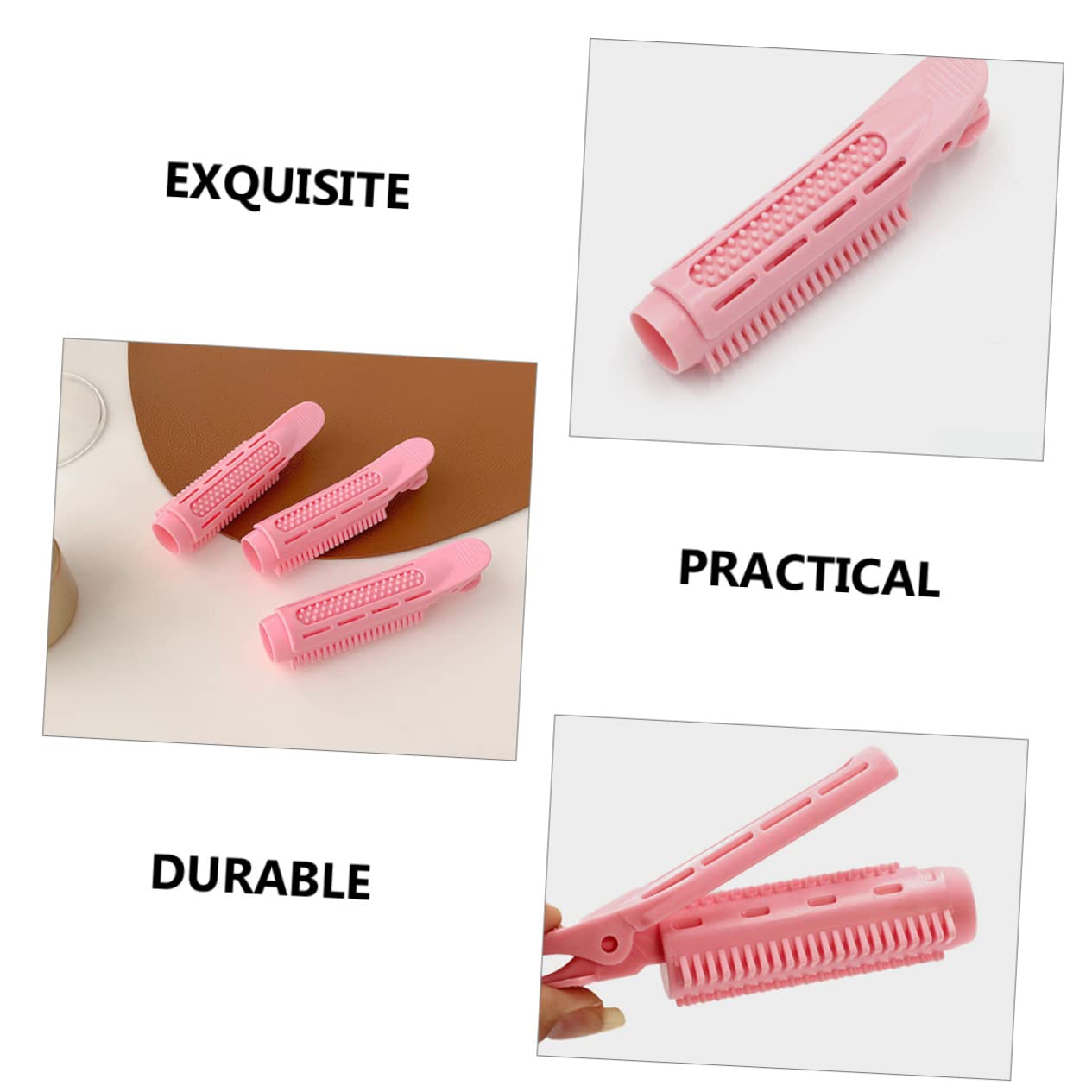 OSALADI 10pcs Volume Hair Rollers for Curly Hair - Non-Damaging Walker Clips & Bangs Rollers for Natural Curls - Perfect for Salon Styling, Home Use & Special Occasions
