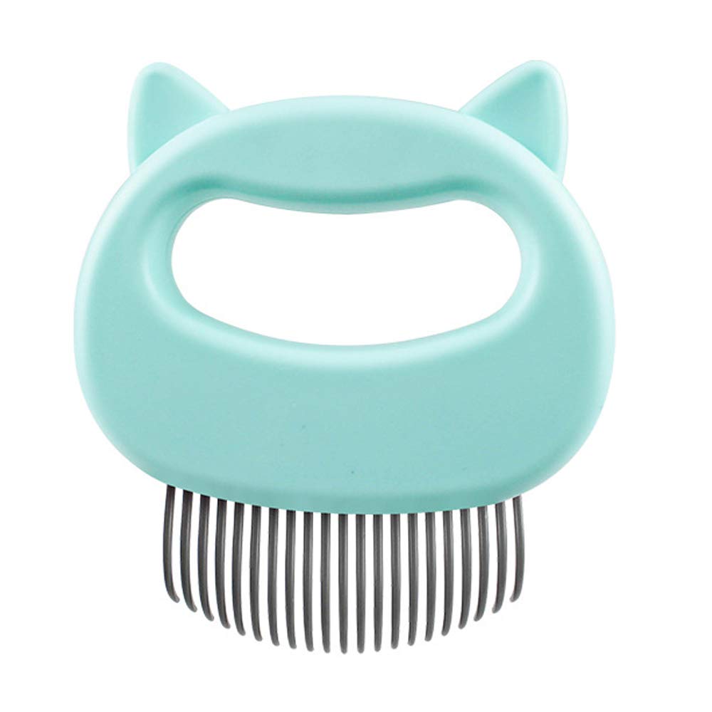 Pet Hair Remover Brush - Self Cleaning Slicker Brush for Dogs & Cats - Gentle Grooming Tool for Shedding Control - Perfect for Long/Short Hair Pets (Green) - Use for Home Grooming, Travel & Professional Pet Care