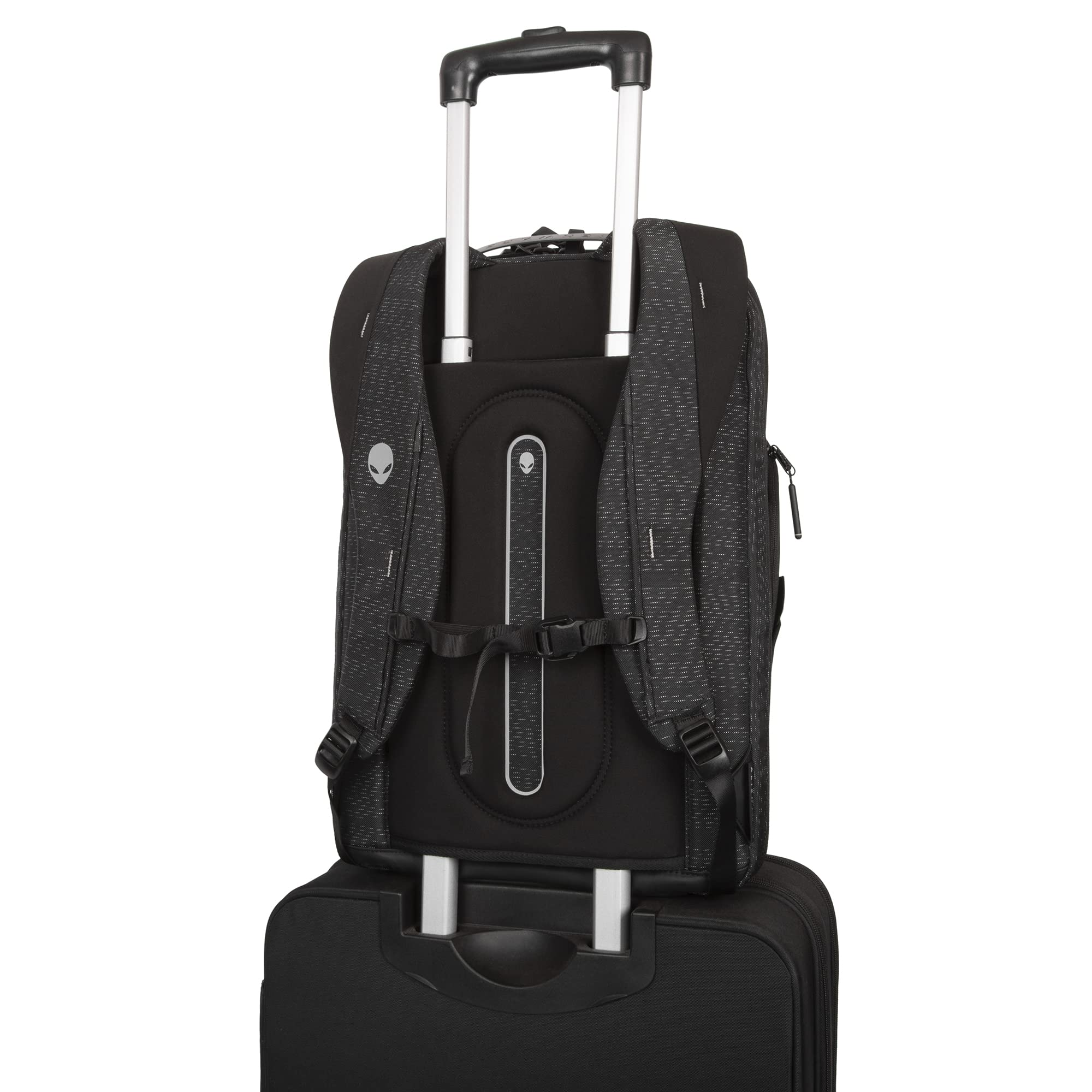 Alienware 17-inch Gaming Laptop Backpack - Weather Resistant, Shockproof & TSA-Friendly Travel Backpack with Anti-Scratch Interior for Men & Women | Perfect for Business Trips, College & Daily Commute - Galaxy Weave Black