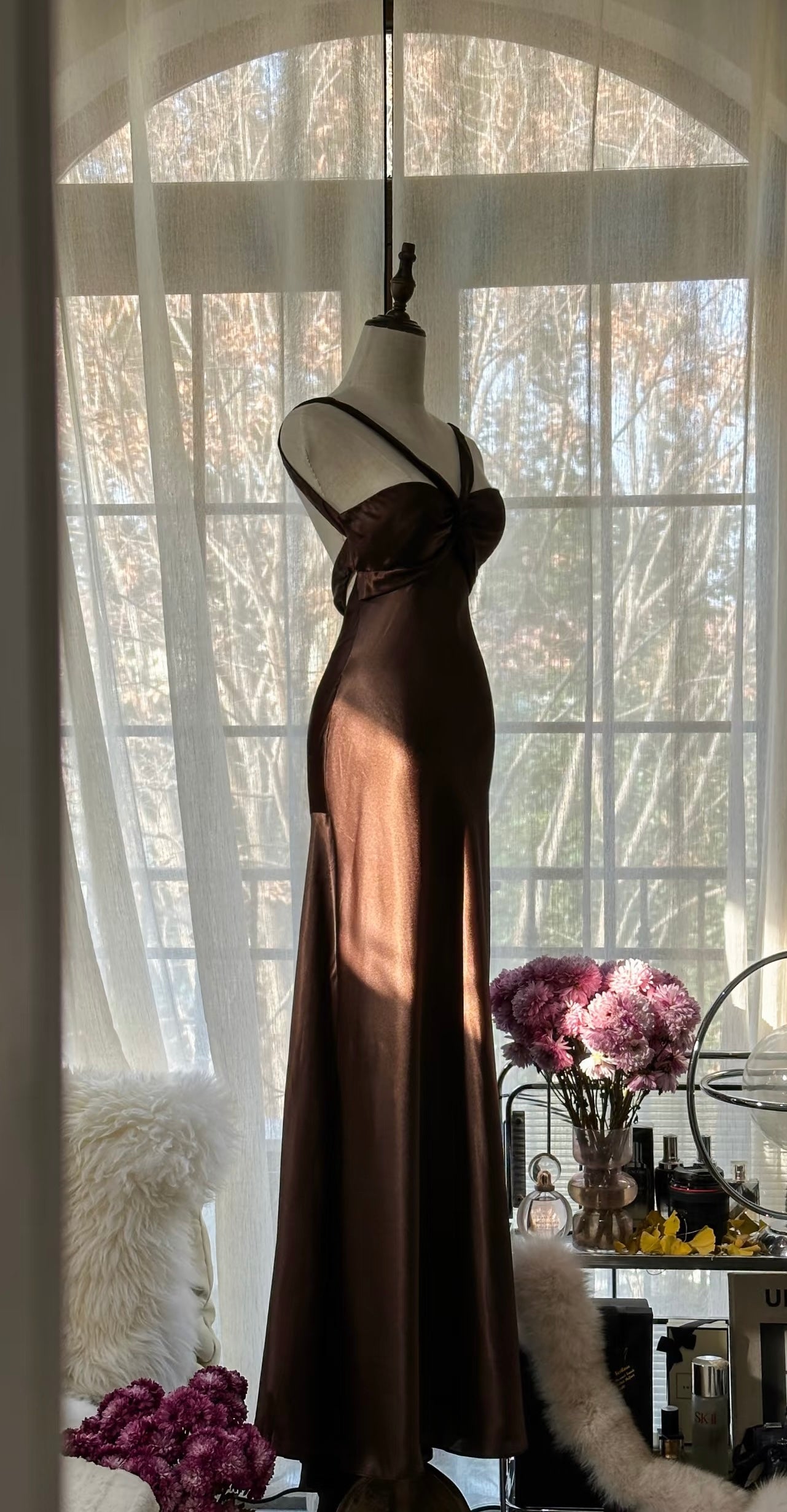 Elegant Mermaid Backless Brown Prom Dress for Women - Formal Evening Gown J6317 | Homecoming, Wedding Guest, Cocktail Party, Black Tie Event