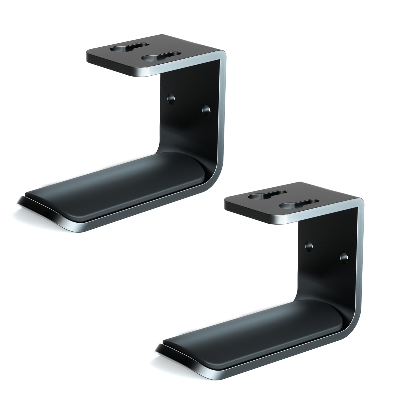 2-Pack Under Desk Headphone Hanger Hook - Wall Mount & Table Mount Gaming Headset Stand with Cable Clips Organizer - Universal Fit for All Headphones - Perfect for PC Gaming Setup & Office Workspace Organization