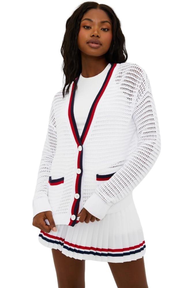 Beach Riot Women's Gene Cardigan - Lightweight Knit Sweater for Spring & Fall - Casual Loose Fit Open Front Cover-Up for Beach, Travel & Lounge