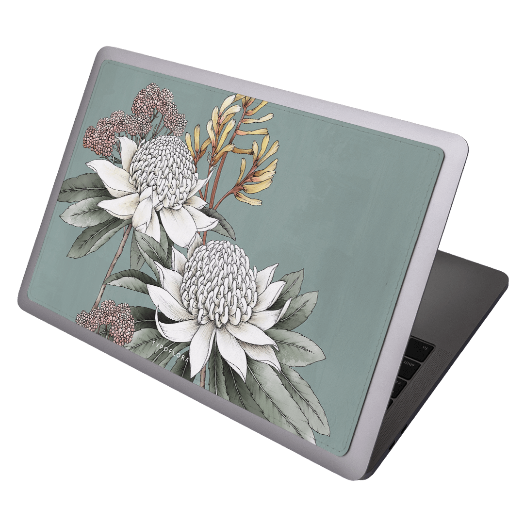 Premium Waratah Flower Laptop Skin Decal - Protective Vinyl Sticker for MacBook, Dell, HP, Lenovo - Perfect for School, Office & Travel Accessories