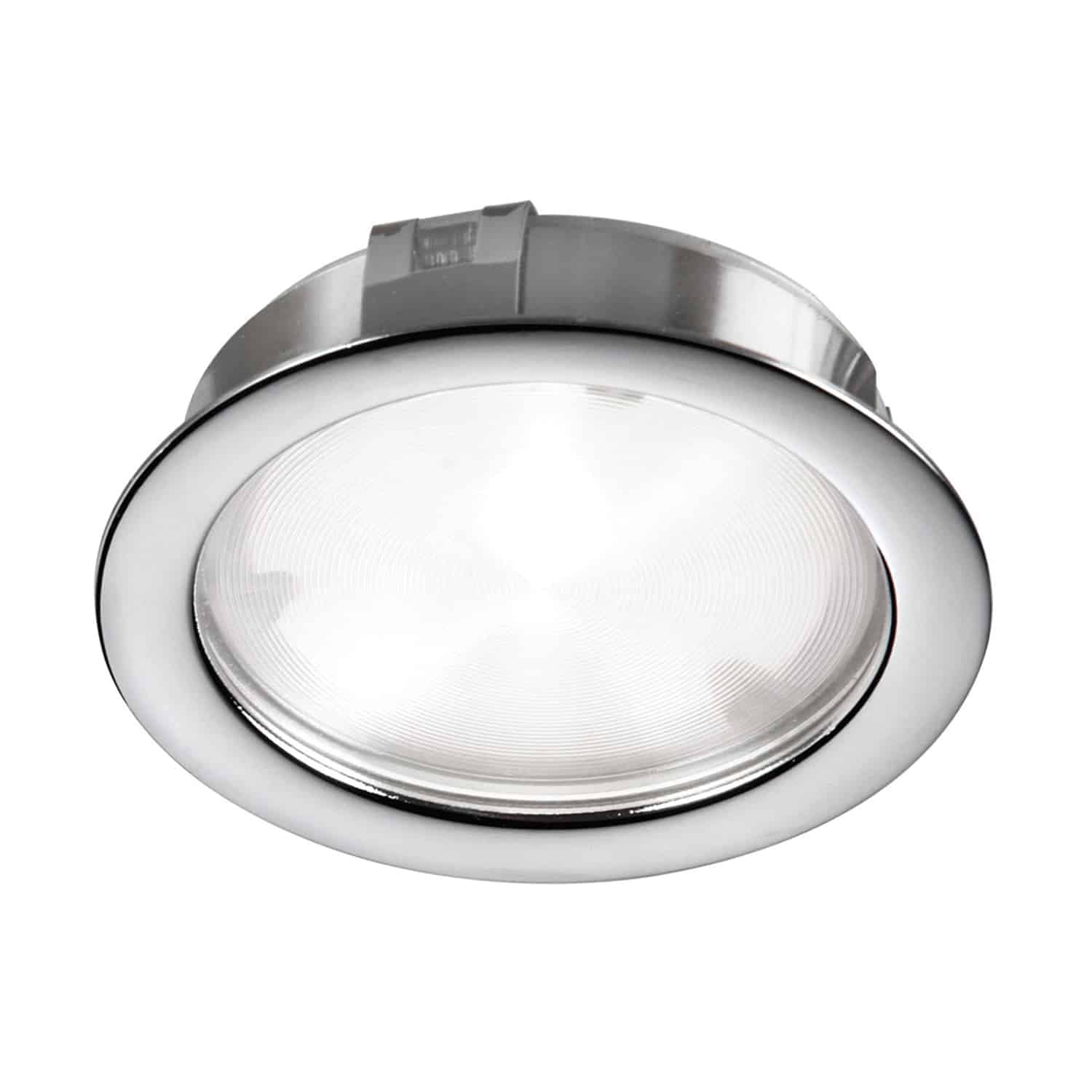 Dainolite PLED-04-PC Chrome LED Puck Light - 0.61 Inch Ultra-Thin Under Cabinet Lighting for Kitchen, Bathroom, Closet & Staircase - Energy Efficient Dimmable LED Accent Light from Premium Collection