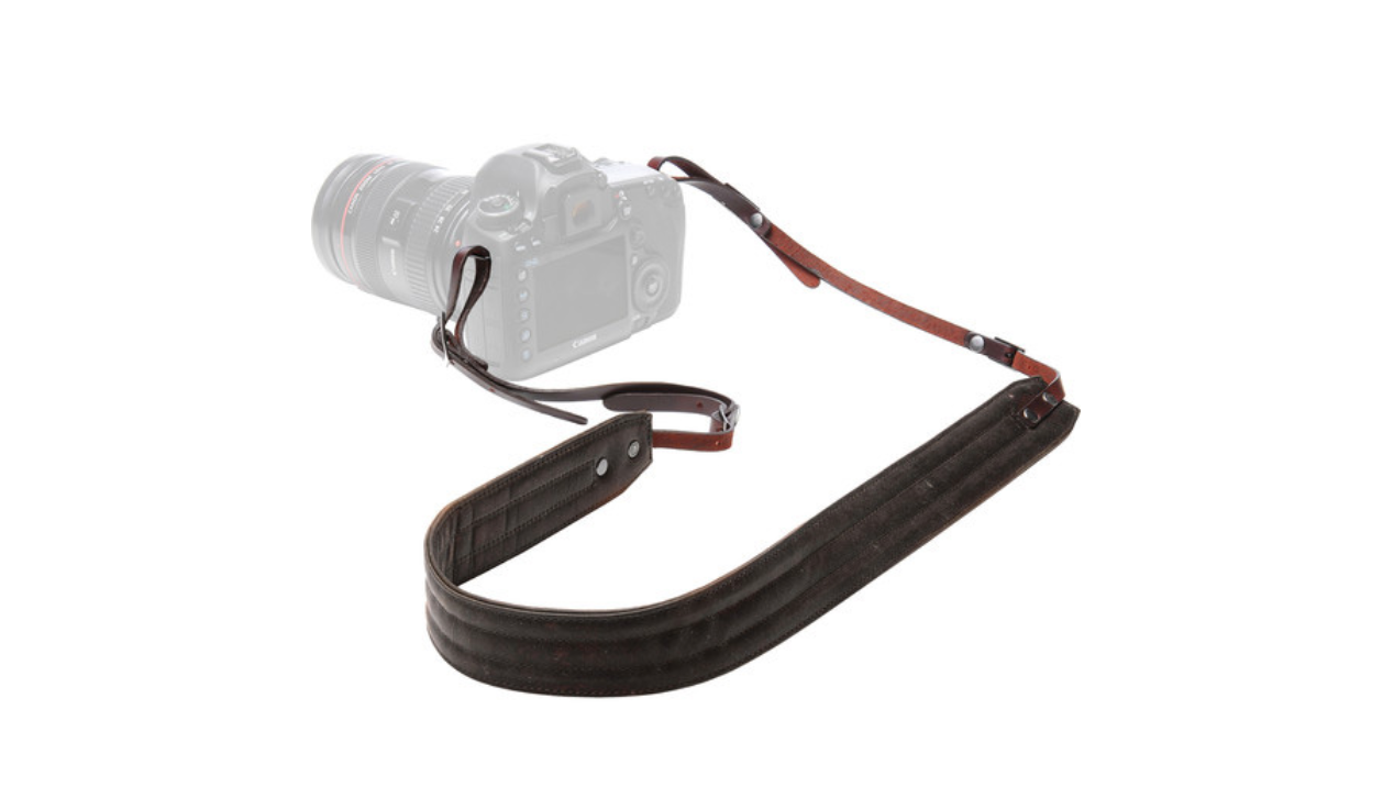 ONA Leather Presidio Camera Strap Dark Truffle - Premium Leather Neck Strap for DSLR & Mirrorless Cameras - Perfect for Travel, Street & Wedding Photography