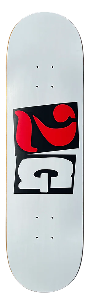 2G White Deck Skateboard - 8.5