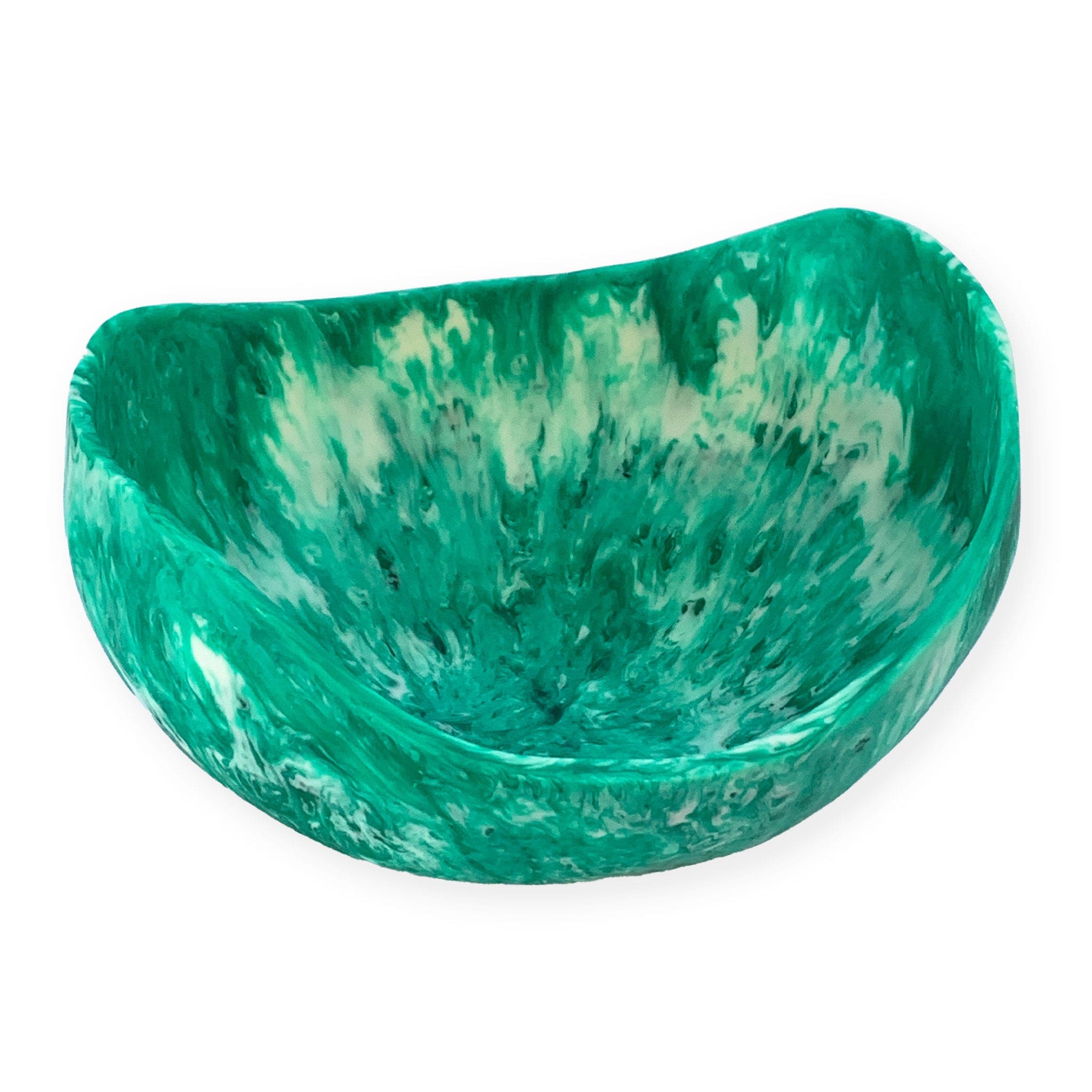 Handmade Teal Resin Swirl Bowl - Unique Decorative Serving Dish for Home Decor, Centerpiece, Candy Bowl & Gift Ideas