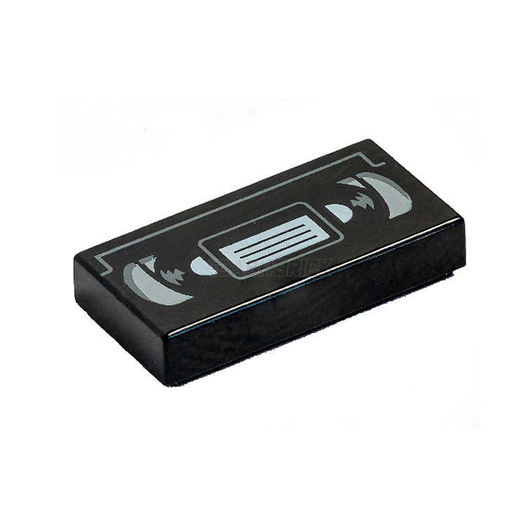 LEGO Minifigure Accessory Video Cassette / VHS Tape [3069bpb0718] - Perfect for LEGO Movie Scenes & Retro Displays