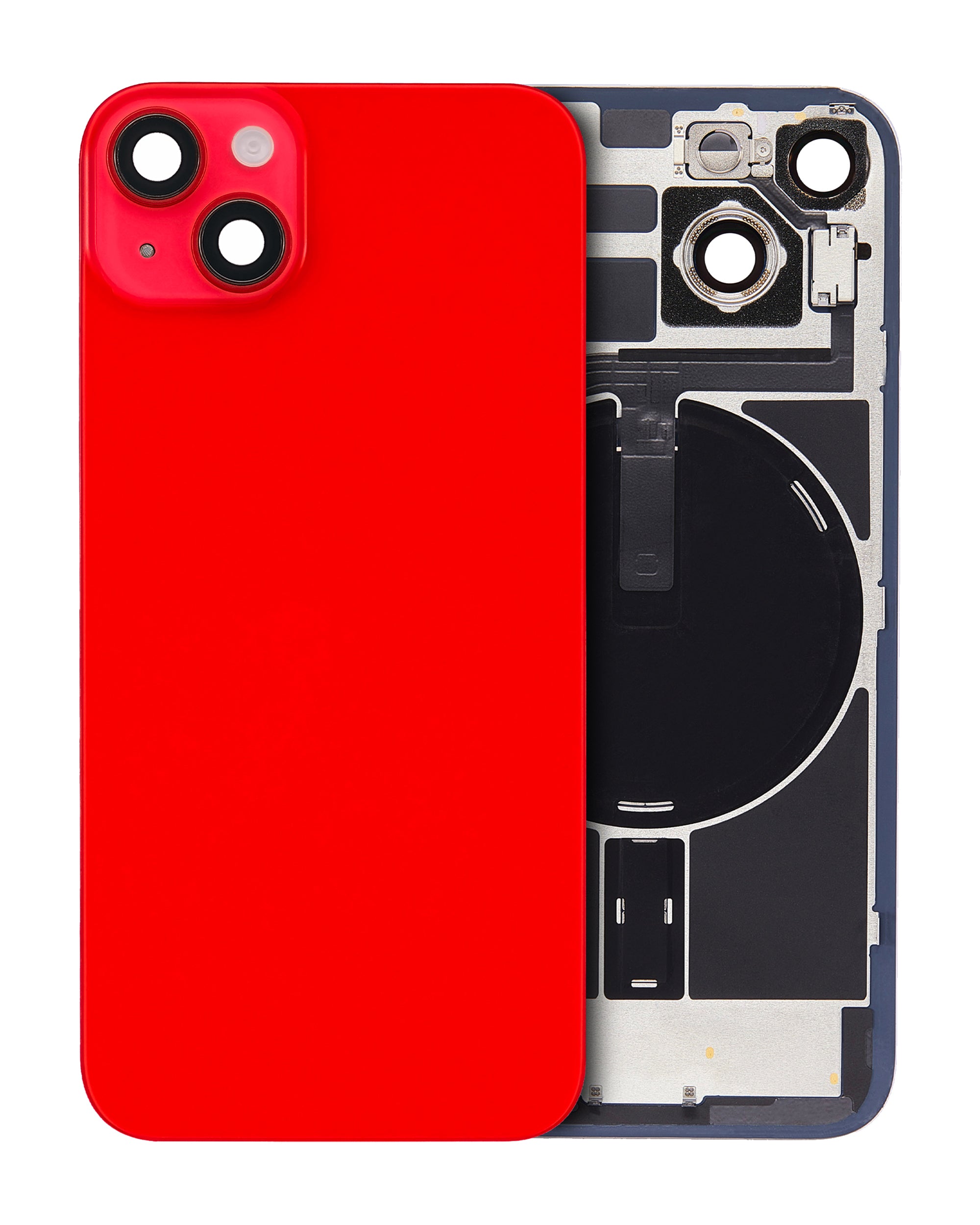 Premium iPhone 14 Back Cover with Tempered Glass & Steel Plate - Wireless Charging, NFC & MagSafe Compatible (Multiple Colors) | Perfect for Daily Protection, Office Use & Travel Accessories
