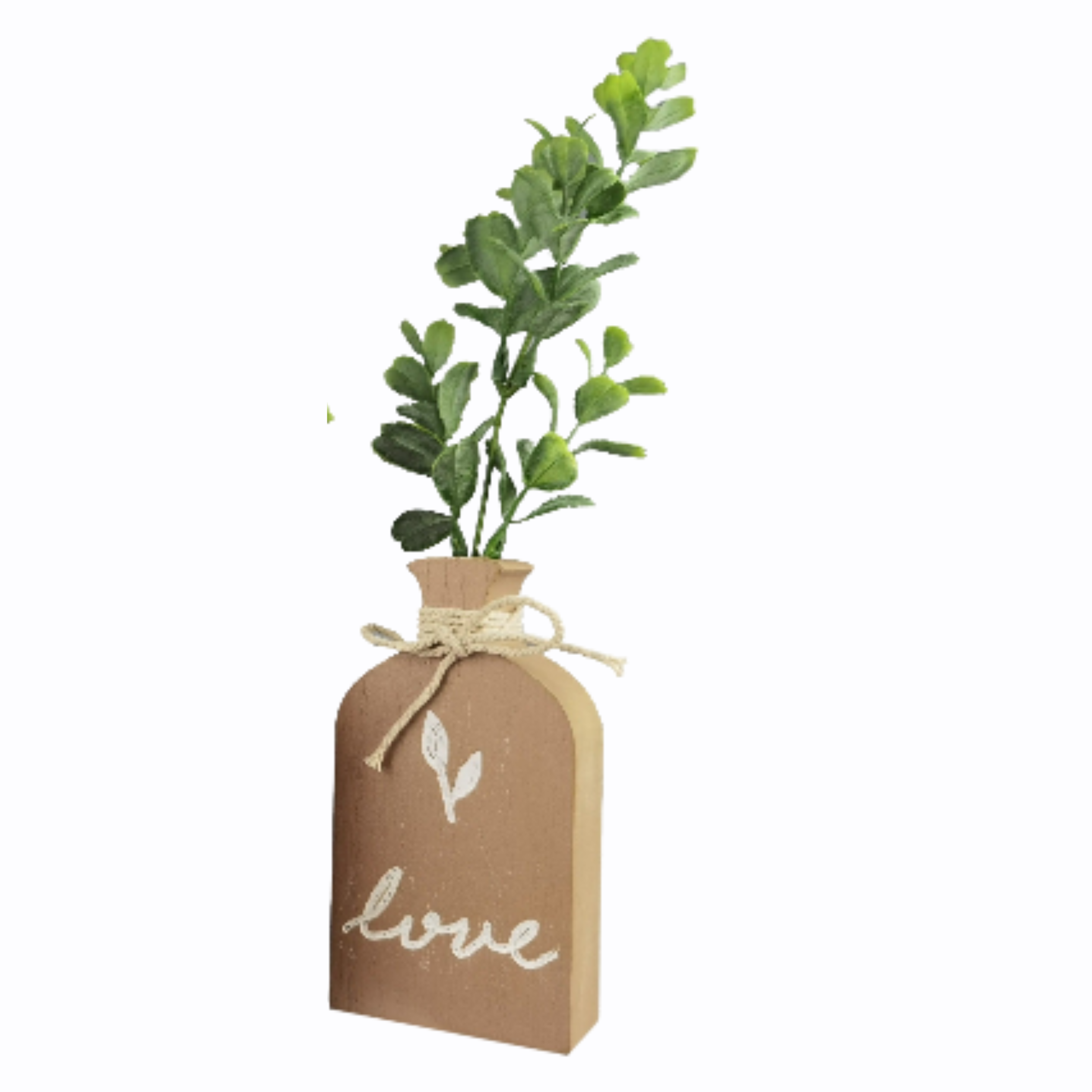 Elegant Faux Wood Vase for Home Decor - Perfect for Farmhouse, Rustic & Modern Interior Design - Great for Centerpieces, Wedding Decor & Gift Giving