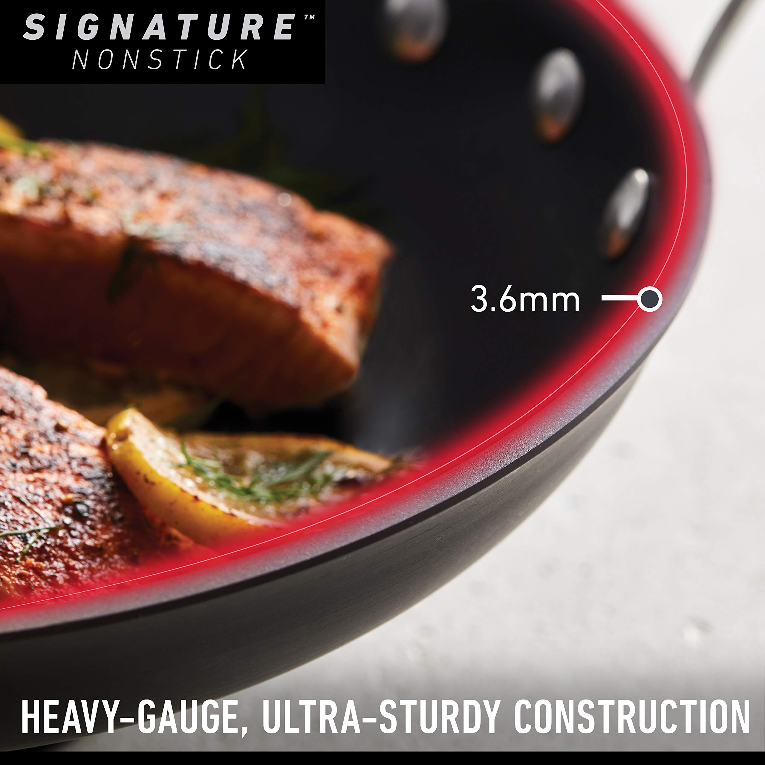Calphalon Signature Hard Anodized Nonstick Covered Dutch Oven 5 Quart Black - Premium Cookware for Braising, Stewing & Baking - Perfect for Family Dinners & Entertaining