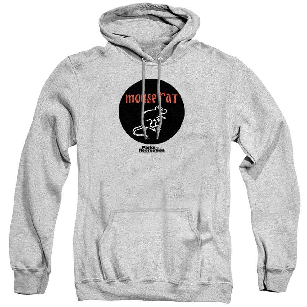 Mouse Rat Circle Pullover Hoodie - Parks & Recreation Inspired XXL Hooded Sweatshirt | Casual Wear, Fan Merch, Gift for TV Show Lovers